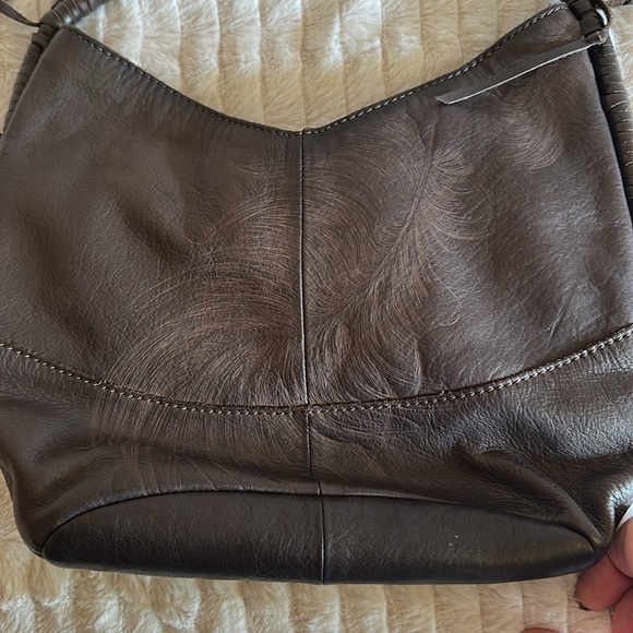 Vintage LUCKY BRAND Brown Leather Hobo Shoulder Bag - Picture 3 of 6